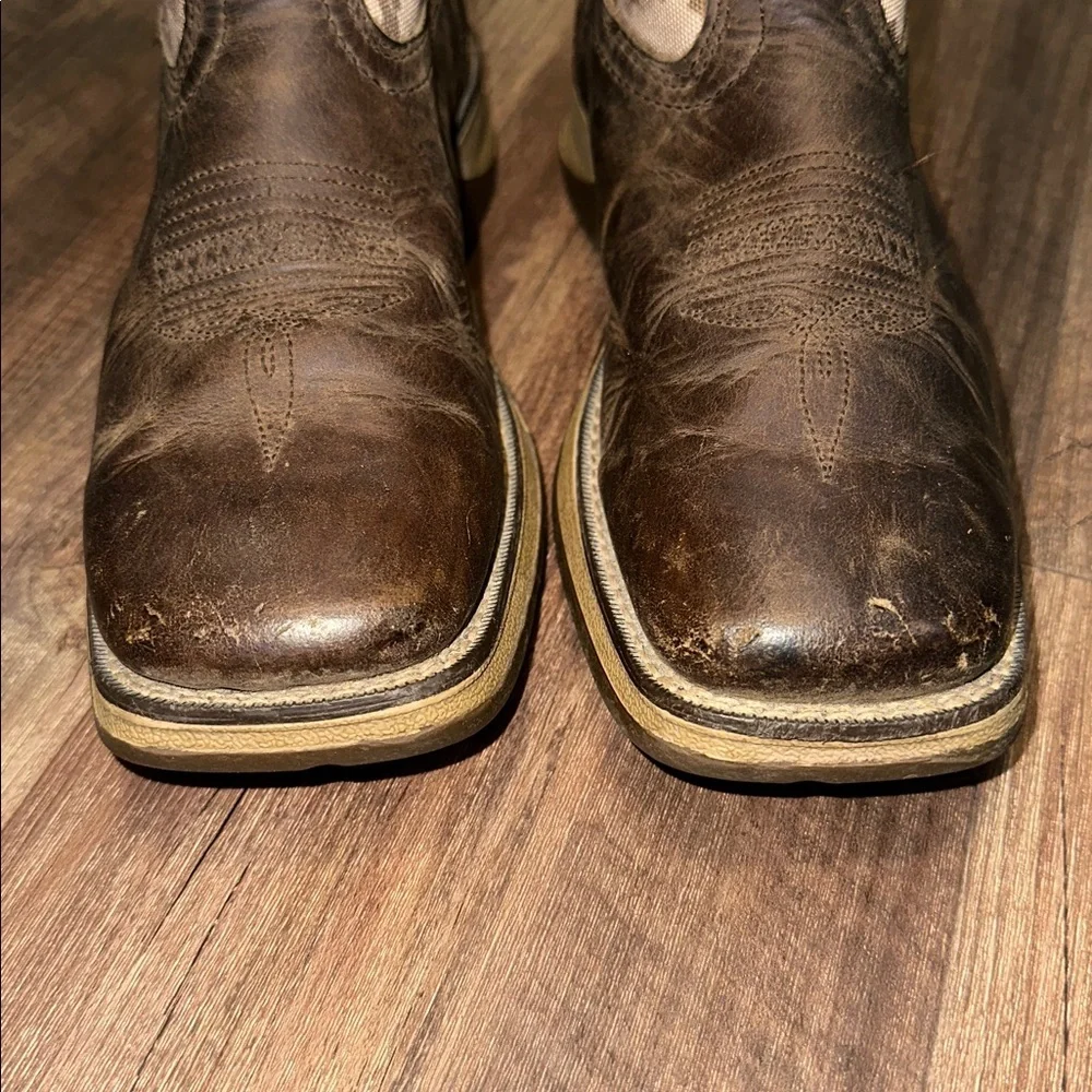 Durango Boy's Western Brown‎ Desert Camo Pull On Cowboy Boots Size 5 youth